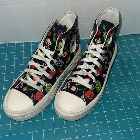 Converse Black Fruit Festival Smoothie Hi Top Move Platform Chuck Taylors Size 8 - Picture 2 of 16